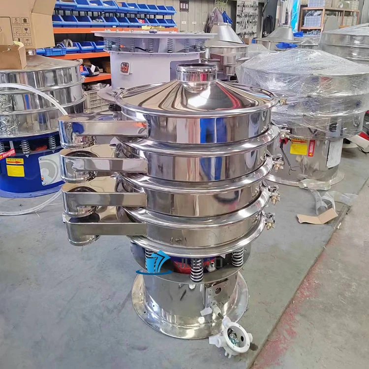 Graphite powder machine carbon powder screening Ultrasonic vibrating screen round fine powder screening machine