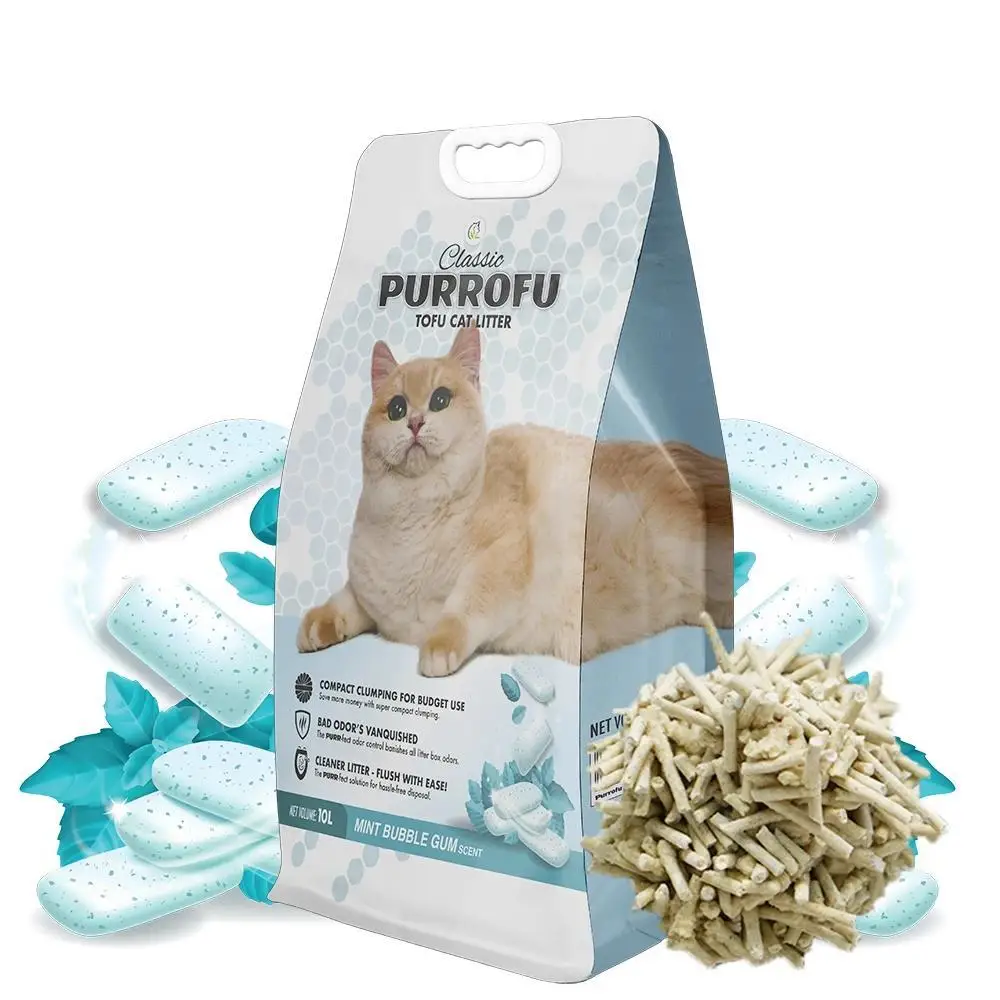 Purrofu Brand Flushed Tofu Cat Litter!Extreme Cleaning Tofu Cat Sand ! Premium Odor Seal Tofu With Green Tea Scent