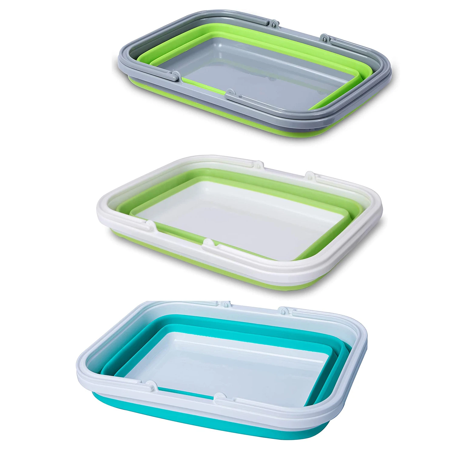 Handy 9L Portable Wash Basin Collapsible Camping Sink with Handle for Car Camp Hiking and Home