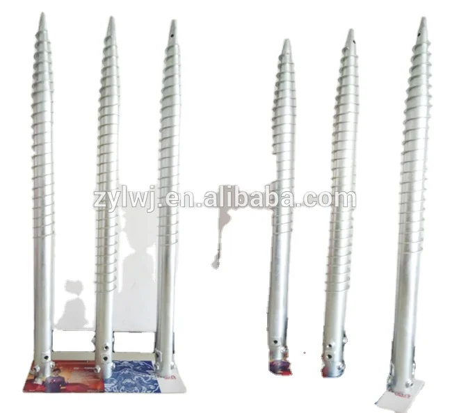 
Manufacture hot-dipped galvanized ground earth screw spike anchor for supporting 