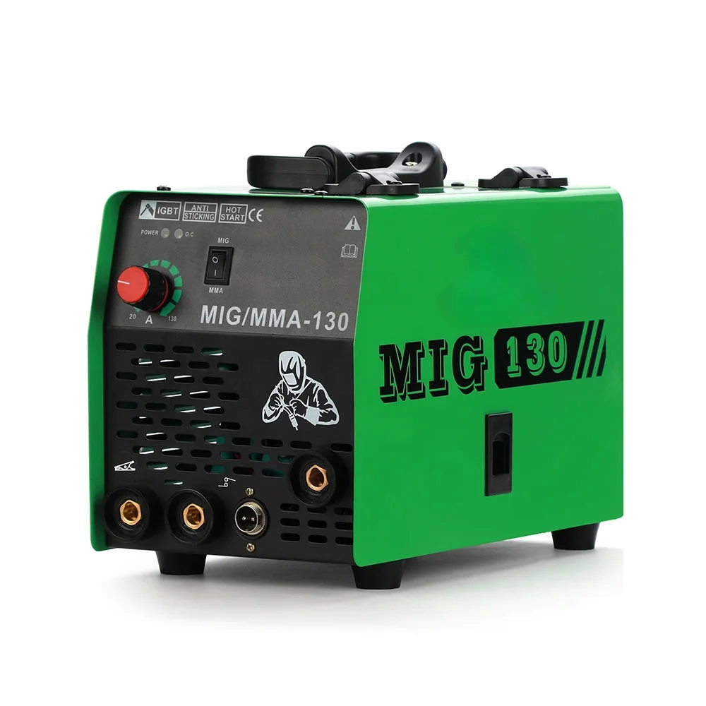Портативный мини MIG130 4.5KVA 130A igbt dc mma tig mig бесгазовый сварочный аппарат 220 В