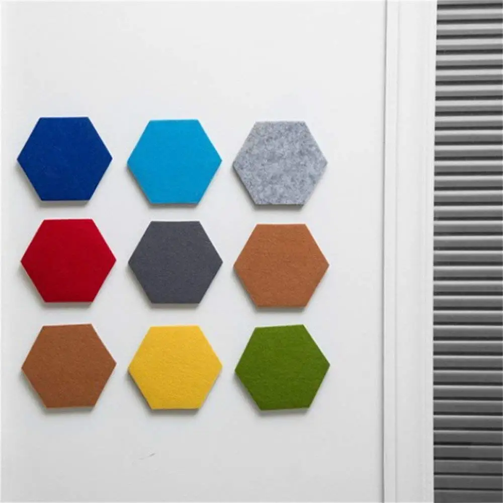 
Amazon decoration home decor colorful self adhesive eva foam cork memo board hexagon wall tiles felt bulletin board 