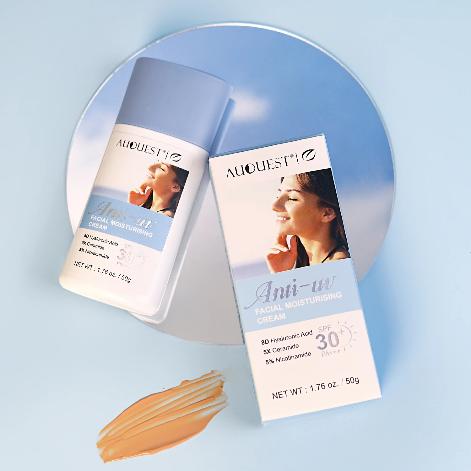 Custom your logo Anti uv moisturizing face cream Private label organic Whitening Uv Protection SPF 30 sunscreen Skin face cream