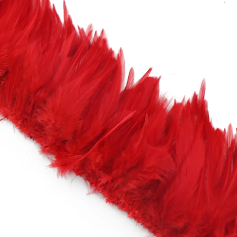 High quality and durable 5-6 inch white tip rooster feather for wedding clothing