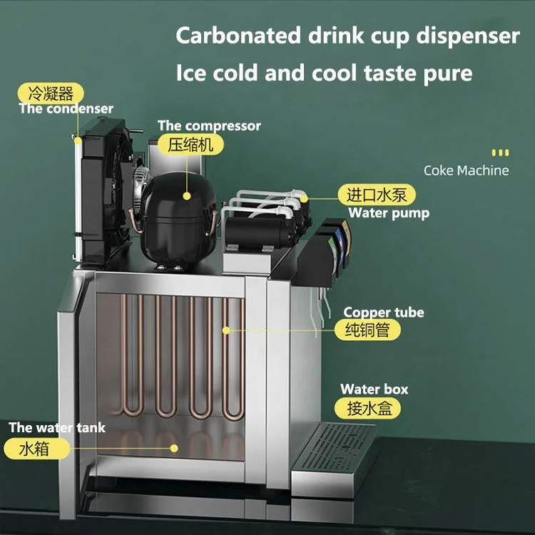 Hot Sale Cola Machine Potable  Fridge Juice Dispenser High Quality Automatic Soda  Cola Machine