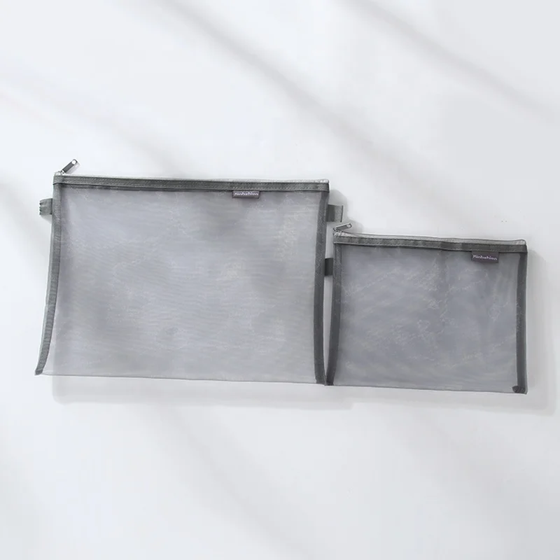 OEN promotional customized durable gift bag nylon small mesh zipper pouch