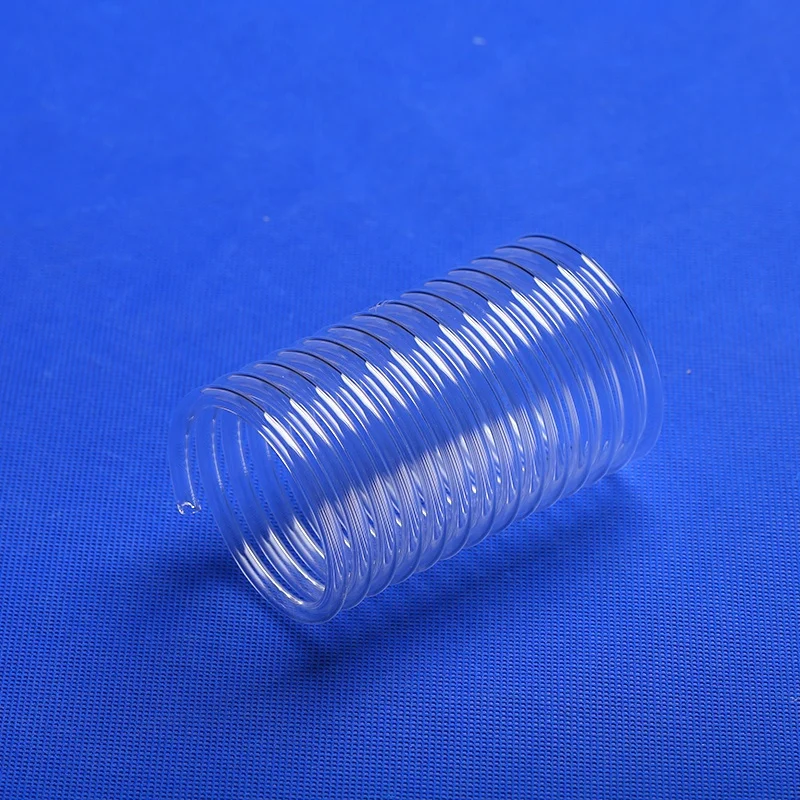 High temperature resistant quartz glass spiral tube
