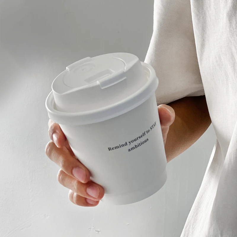 Disposable pla 100% biodegradablehot double wall coffee cup coated Kraft paper cups