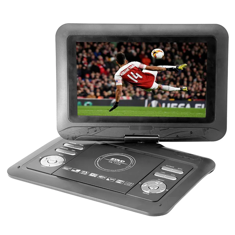 13.8Inch TFT DVD player  VCD Game USB 3D Portable EVD Player mp3 p with SD card slot FM TV Rotate 270 degrees