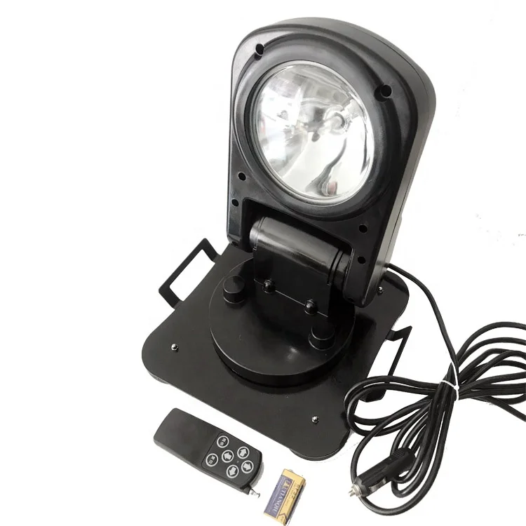 
HID car searchlight roof remote control lamp black and white rotary vehicle searchlight 35w / 55w magnetic remote searchlight 