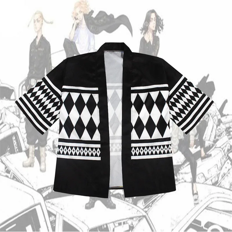 Оптовая продажа, костюм для косплея из аниме «Токийский мстители», кимоно, кардиган, куртка и пальто для мальчиков «no Yaiba» с открытой передней частью