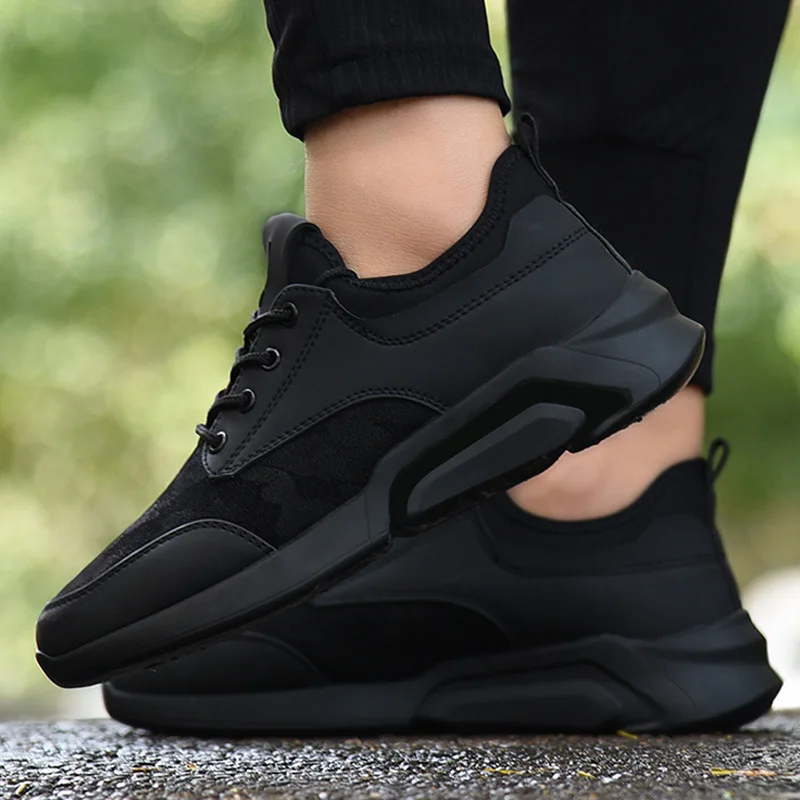 Low price Men casual sports black non slip Sneakers running Shoes for men