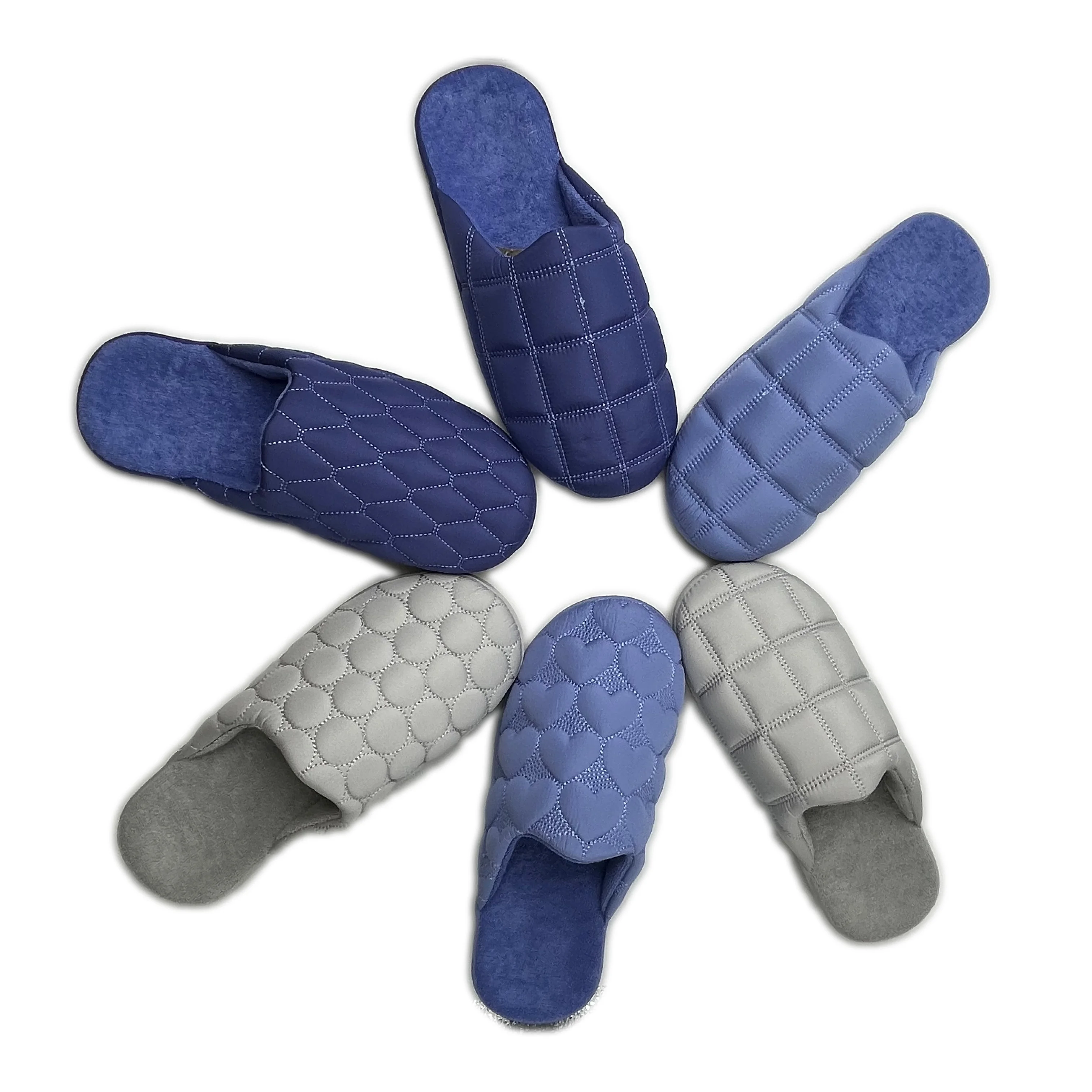 2024 New Arrival Customizable Summer/Spring Slippers with Quilting Upper Foot Bed Arch Insole and TPR Outsole for Home Use