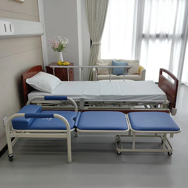 HAOHAN 059 Hospital Convertible Reclining Attendant Foldable Patient Family Accompany Escort Chair Folding Accompany Chair Bed