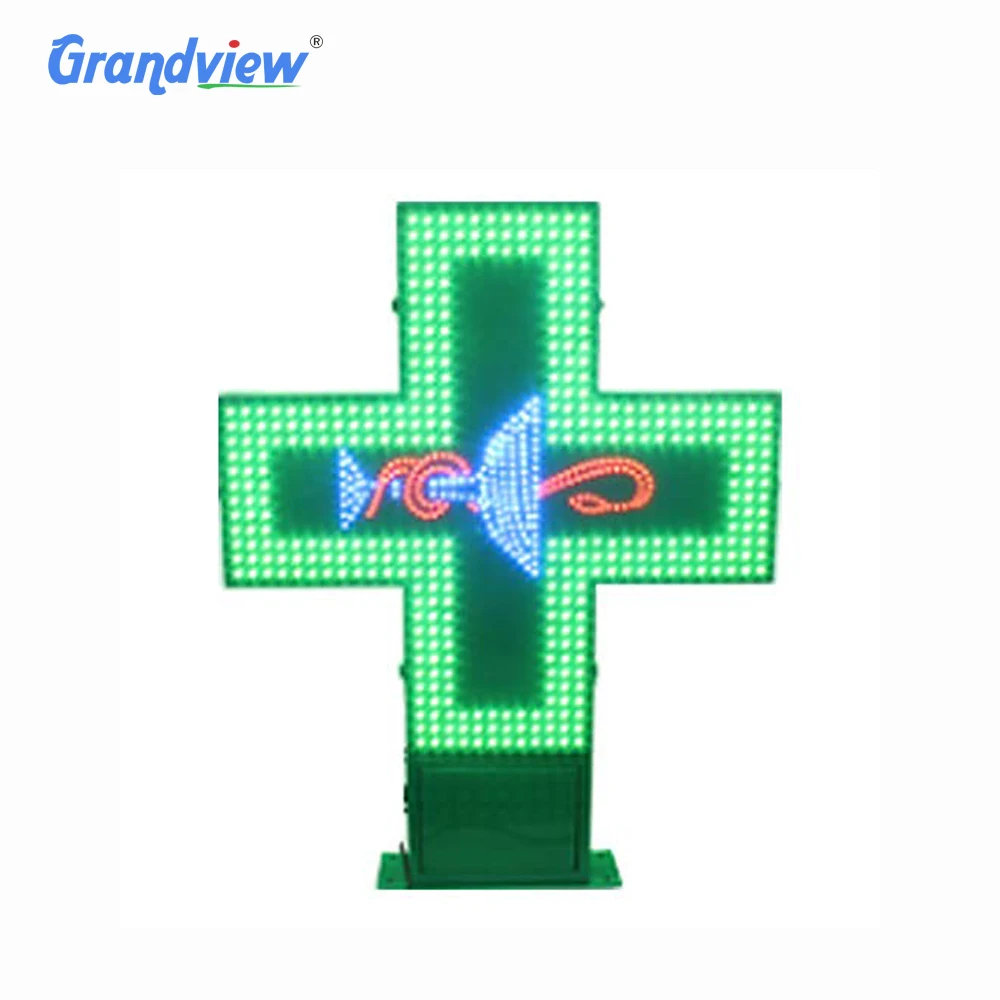 led pharmacy cross sign display/pharmacy green cross led sign/3d led pharmacy cross sign