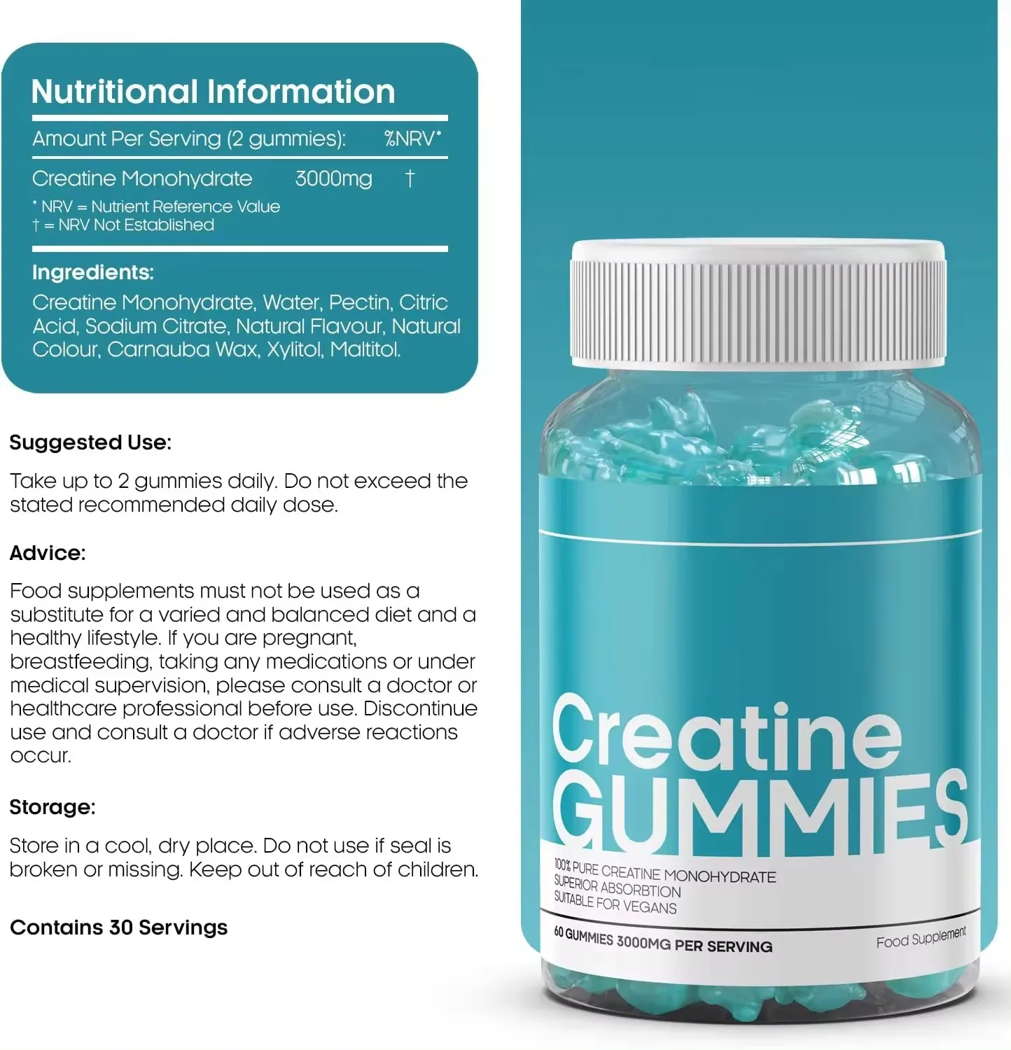 Creatine Monohydrate Gummies Muscle Building Creatine Gummies Energy Supplement Pre Workout Sports Nutrition Muscle Growth