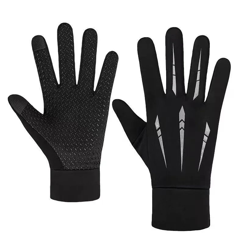 Windproof and waterproof motorcycle winter cold resistant riding full finger gloves