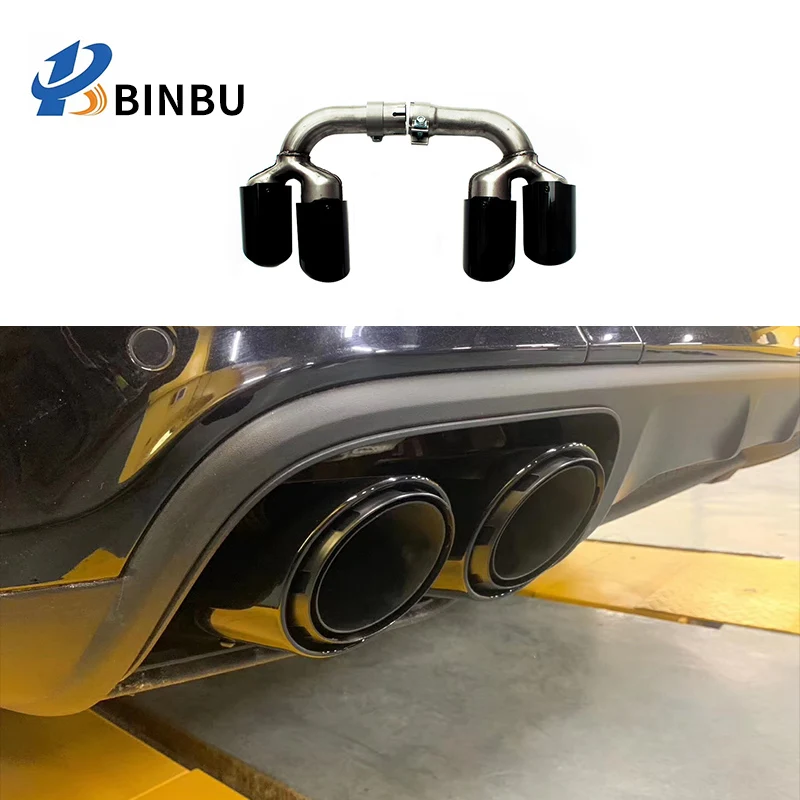 FOR Porsche Cayenne E3 9Y0 exhaust pipe stainless steel vector Style2018-2020