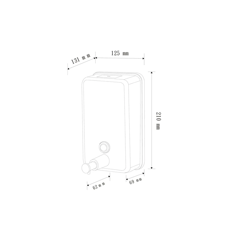 Stainless Steel Manual Soap Dispenser In Matte Black