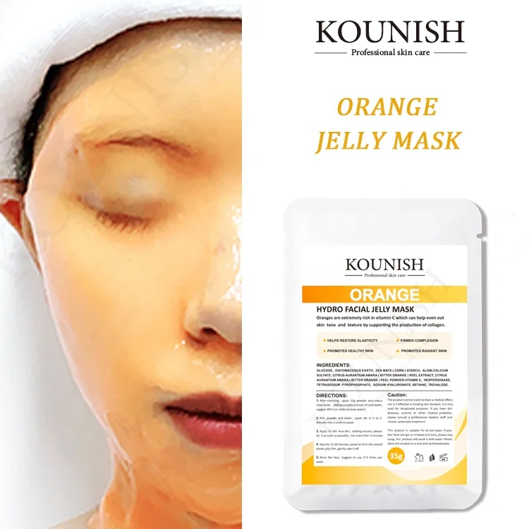 KOUNISH Organic Matcha Jelly Powder Face Masks Products Aloe Vera Whitening Skin Care Soft OEM Facial Mask