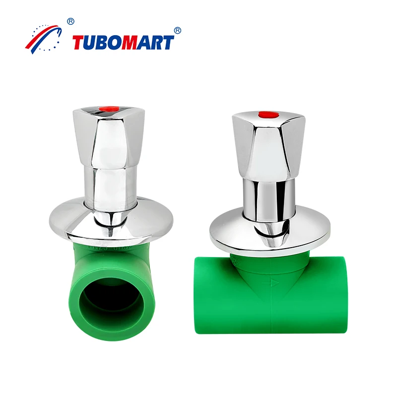 Ppr Pipe Fittings Brass Concealed Welding Gate Plug Plastic Weter Stop Cock Valve 2 25mm Ppr 40 With Handle