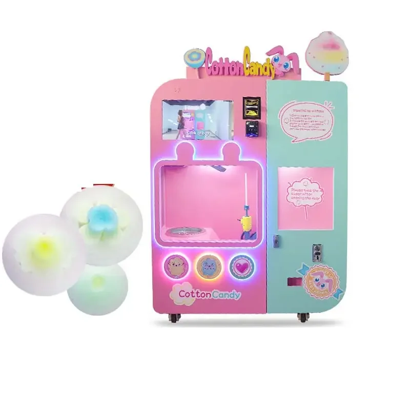 Лидер продаж большой автоматический интеллектуальный Коммерческий торговый автомат с хлопковой конфетой