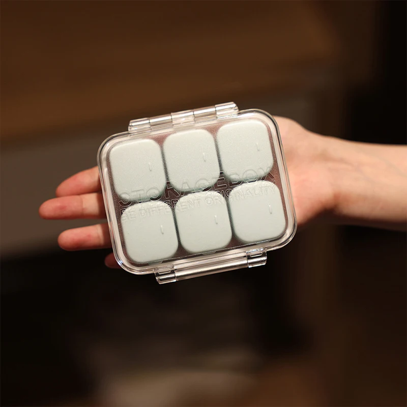 Small Plastic Supplement Capsule Case Container Storage Box With 6 Compartments Storage Box For Pill Jewelry Candy Storage