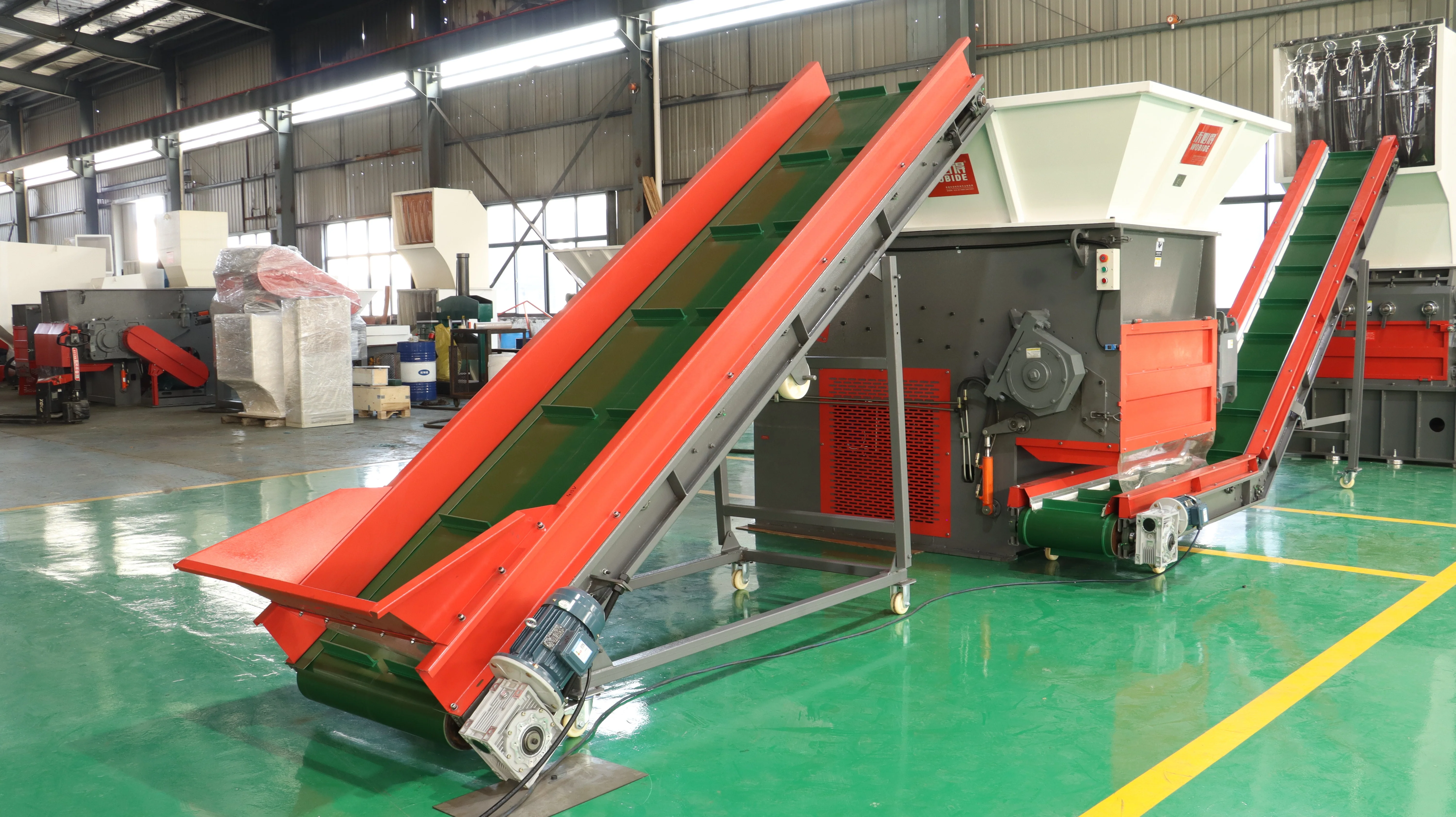 Pvc Belt Conveyor For Translate Crusher Machine Plastic