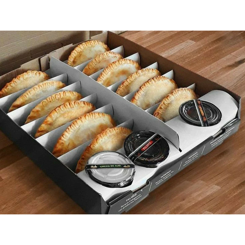 Индивидуальный логотип одноразовая Экологичная биоразлагаемая коробка Empanada крафт-коробка на вынос бумажная упаковка для мяса Togo
