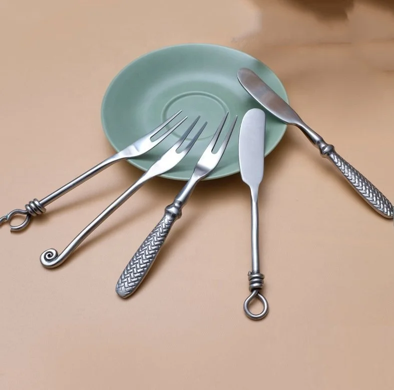 stainless steel 304 cutlery set cheese dessert butter knife fruit fork Jam spreader