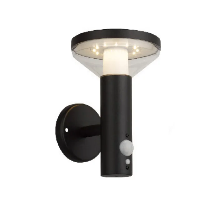 Stainless steel triangle shape waterproof motion sensor outdoor modern wall light solar light