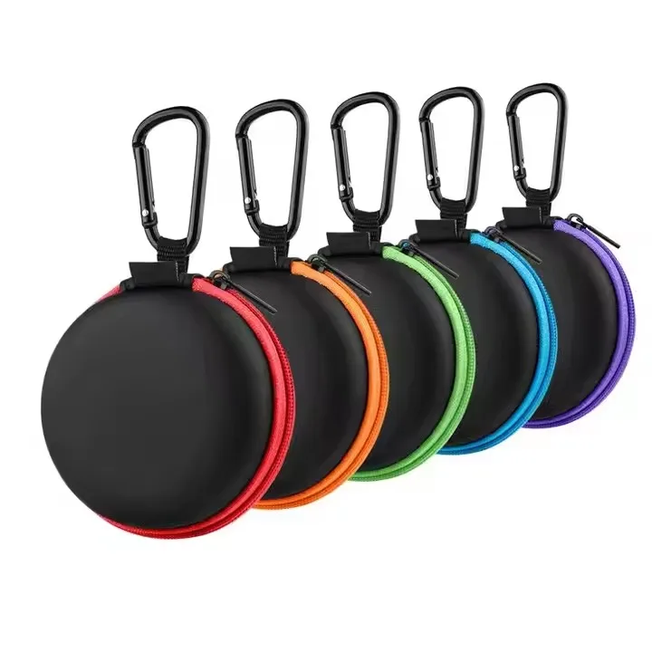 Mini 5-Pack Carrying Case Earphones Earbuds SD Cards USB Cable Zipper Closure,PU EVA Storage Bags Smartphone Wireless Headset
