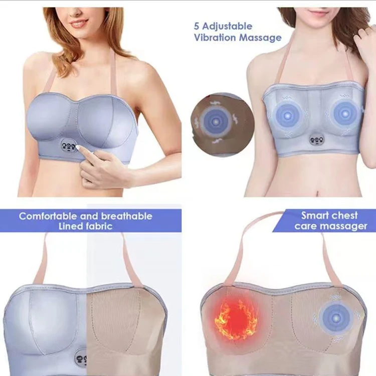 Home Wireless Chest Enhance Vibration Massage Machine Usb Electric Growth Nursing Instrument Bra Enlargement Breast Massager