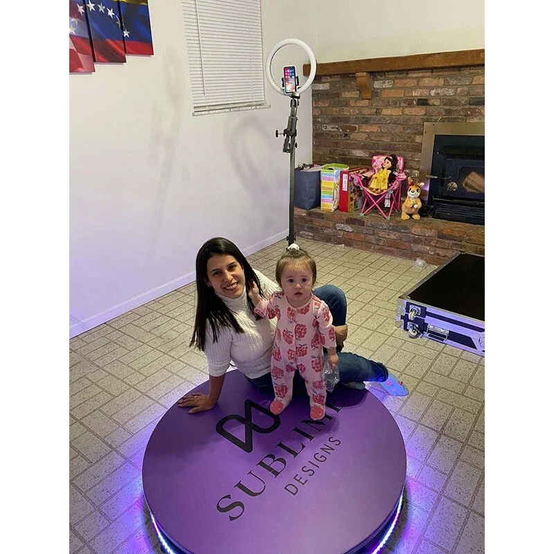360 садовый фотобудка rgb световая медленная вращающаяся 360 фотобудка для двух человек в Европе