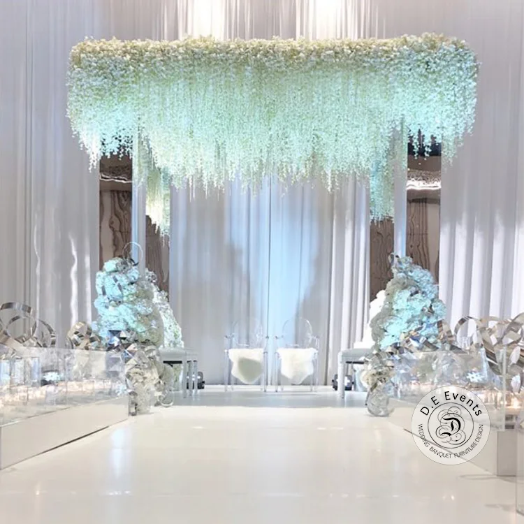 Royal stainless steel frame stand backdrop decoration backdrops material for wedding party