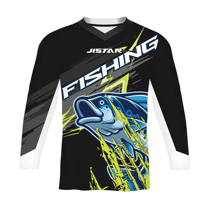 Wholesale Custom High Quality Men Fishing Clothes 100% Polyester Quick Dry Breathable Fishing Long Sleeve Shirts