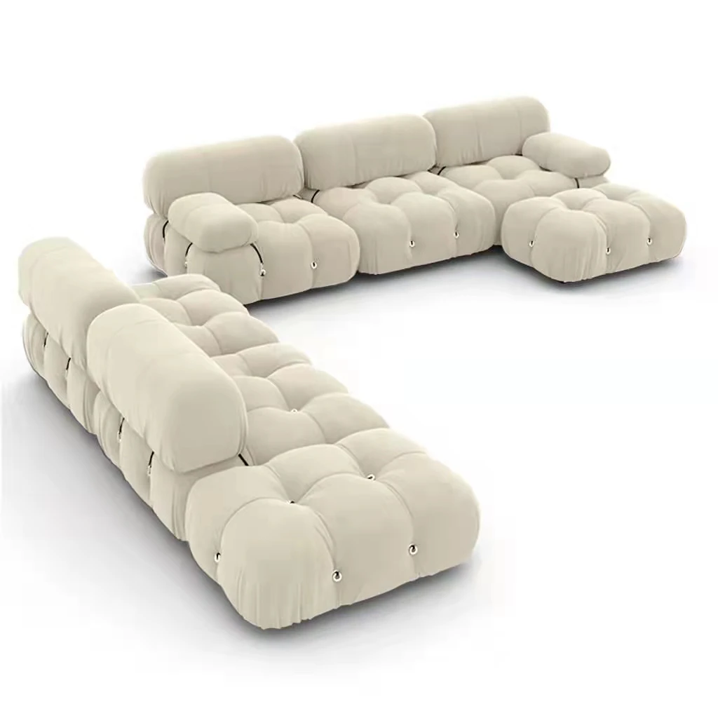Modern italian design european style nordic fabric velvet leisure module sofa