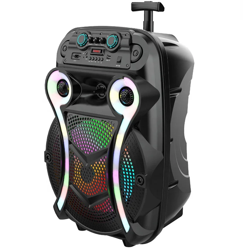 New Product Trolley Karaoke Wireless Portable Big Loud Party Screen Mic Remote Control 15 Inch Outdoor Speaker