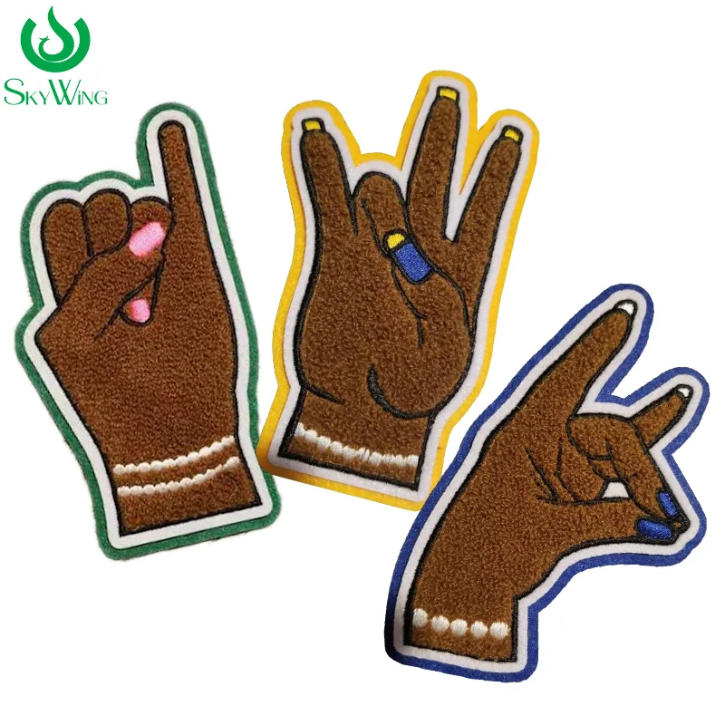 Throw What You Know Delta Sorority Chenille Small Size Patches, SGRho Hand Symbol Embroidered Patch for Jacket