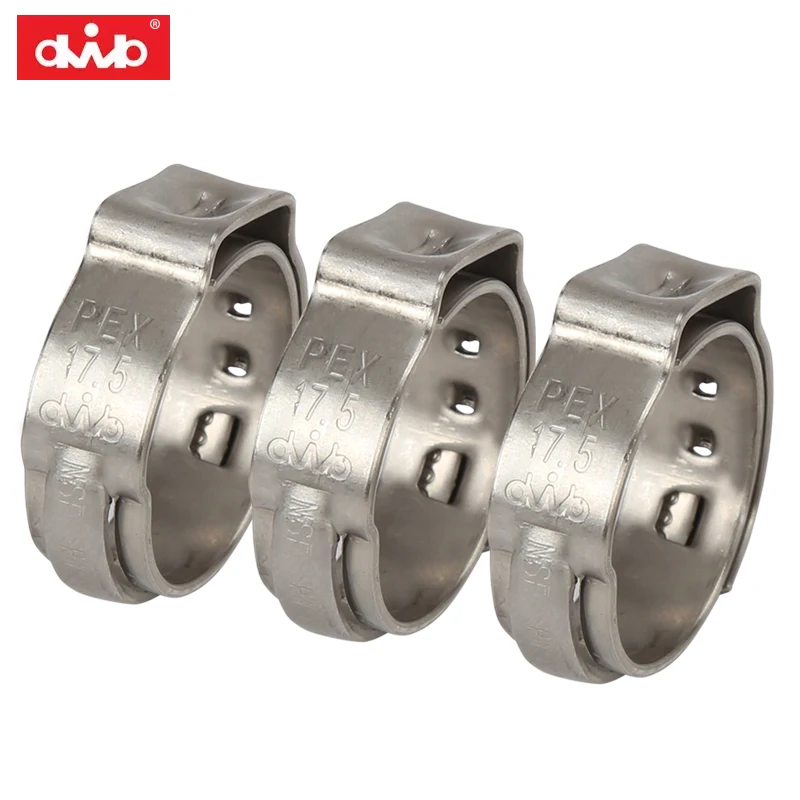 Stainless Steel Single Ear Hose Clamps Seamless Pinch Clamps for Pex Tube CV Joint Boot Clamp for Engine Parts