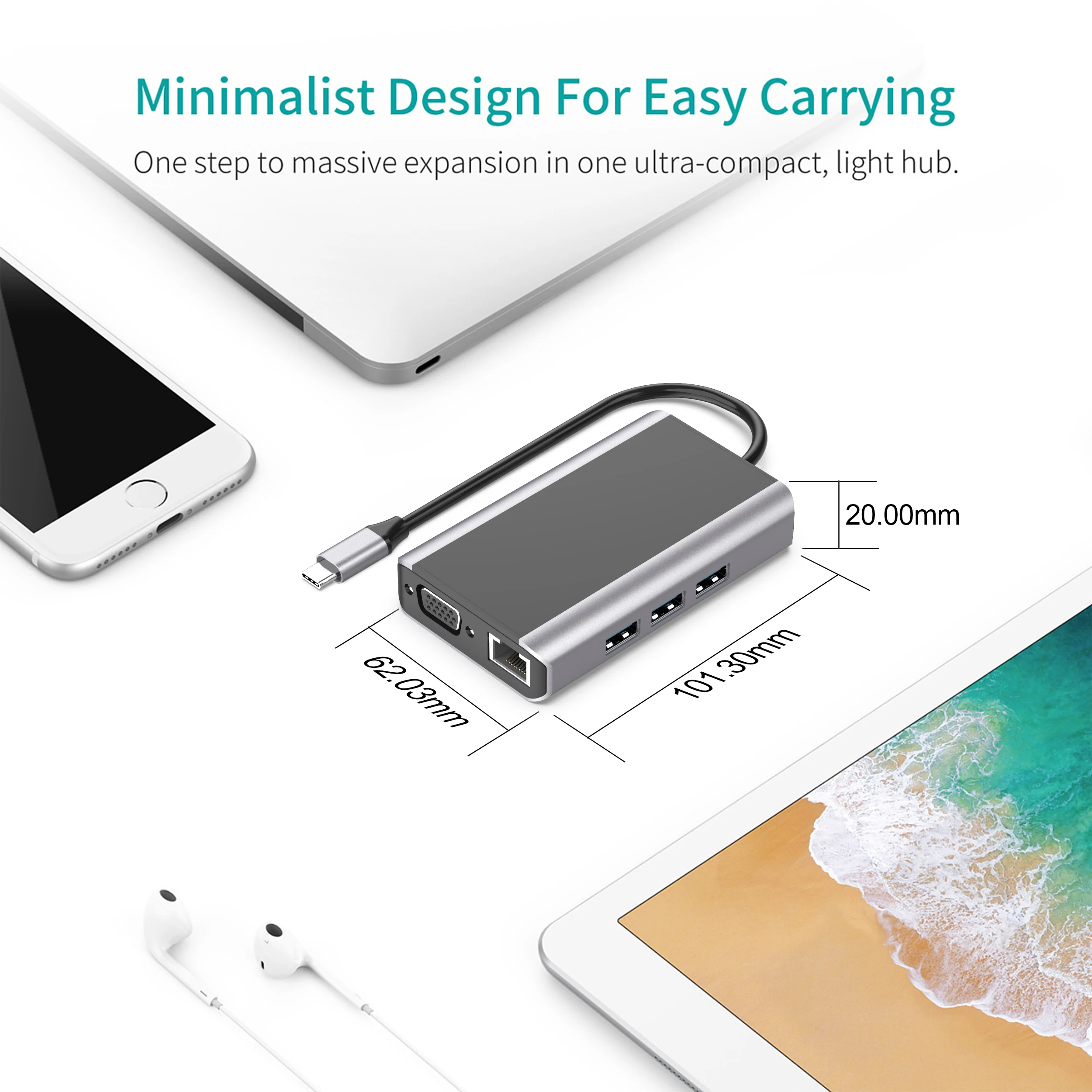  Индивидуальные 9 в 1 USB C концентратор RJ45 3 0 гигабитный Ethernet 4K HD выход SD/TF кардридер Type-C порт для MacBook