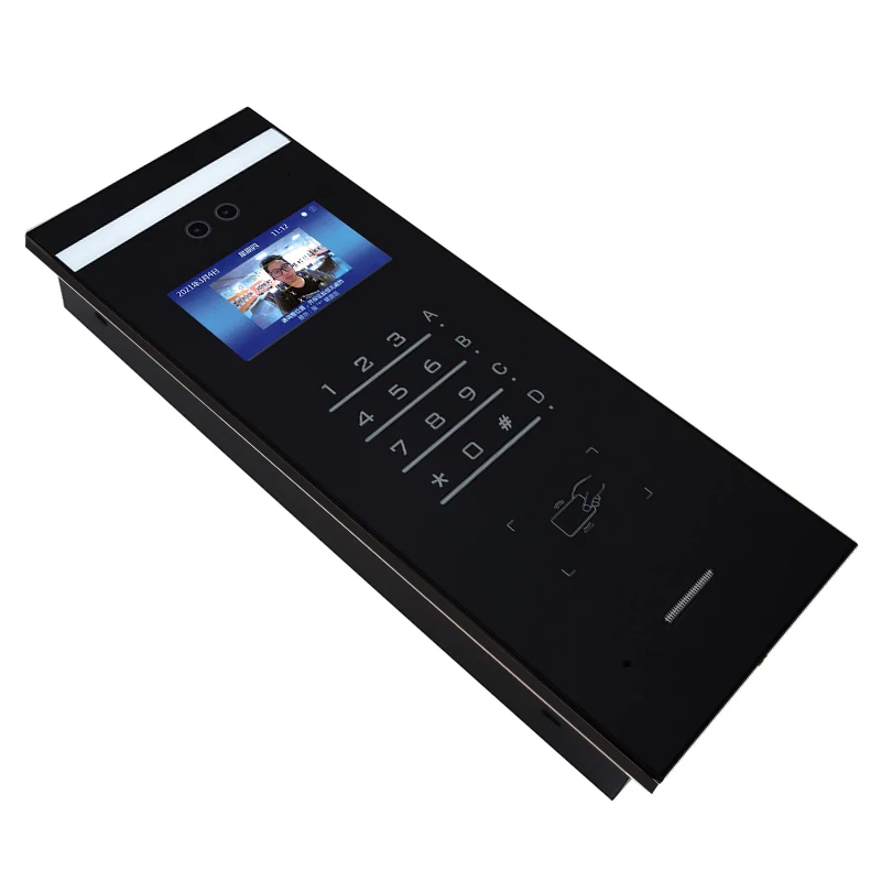 4.3 Inch Video Door Bell Phone Building Multi Apartment Cat 5 Intercom system Smart Metal Waterproof IP digital Access Control