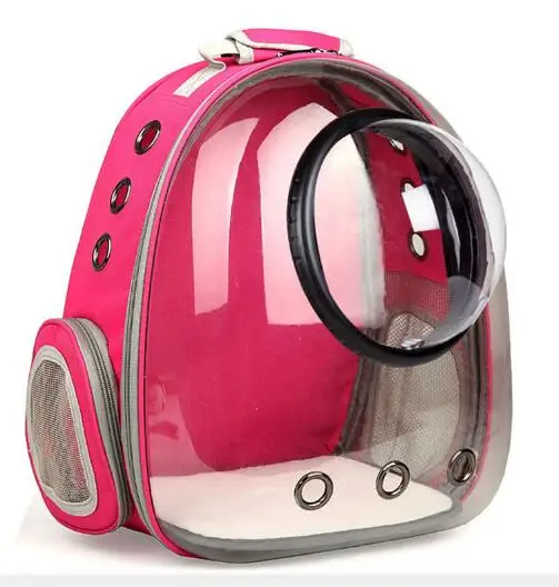 New fashion transparent pet travel cage outdoor dog backpack cat carrier bag pet backpack
