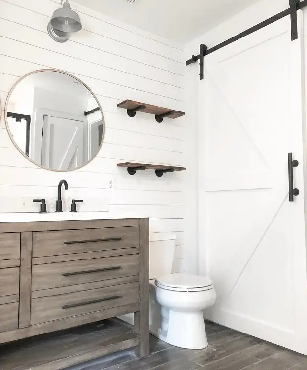 CBMmart Antique Style Black Classic Carbon Steel Double Barn Door Hardware Kit Sliding Wooden Barn Door