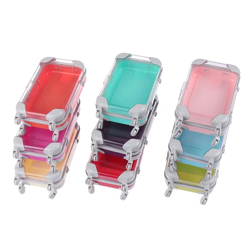 3d 5d mink eyelash baggage box packaging lash Luggage Cases Mini Suitcase With Custom Package Box