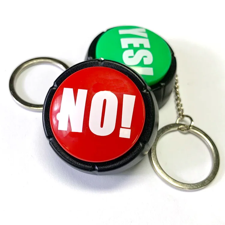 Custom logo sound button recordable taling sound buttons with Key chain
