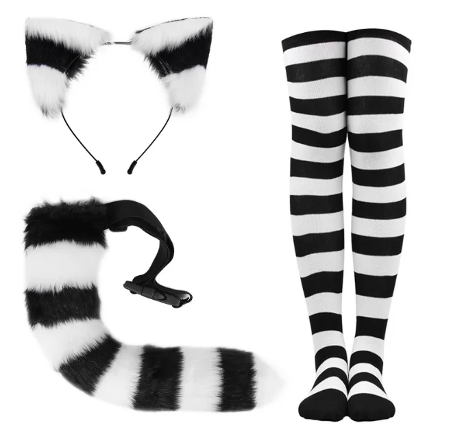 ecoparty  Fox Dress up Suit Halloween Decor Costumes Animal Ear Barrette Lovely Hair Clamp Headband Plush