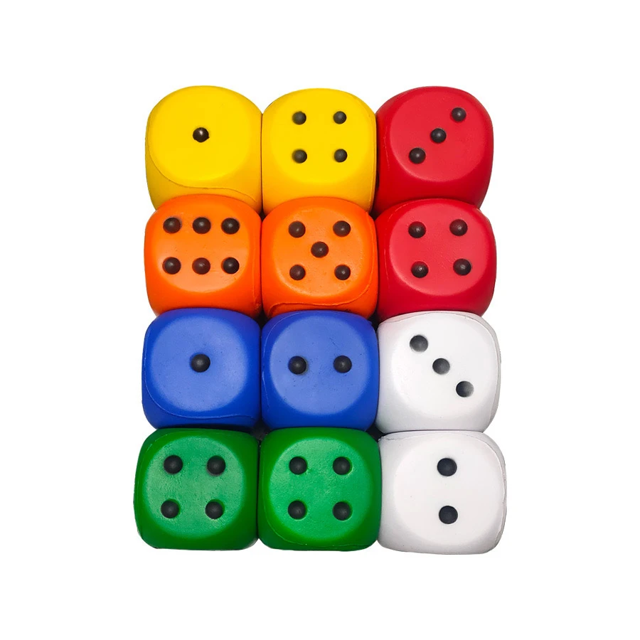 Pu Foam Exercise Dice Custom Logo Dice Anti Stress Game Cube Fitness Dice Custom Decompressionf toys