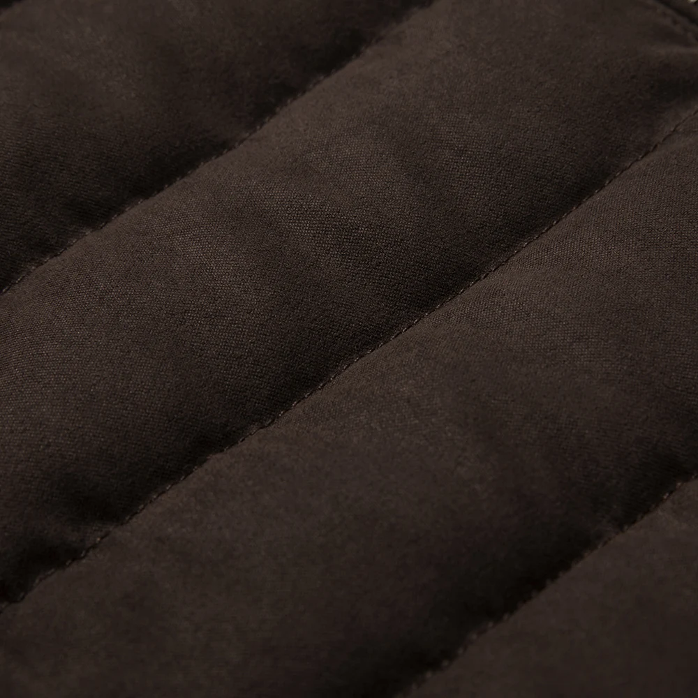 Winter Custom Solid Color Windproof Outdoor Flocking Stand Collar Cotton Vest For Men