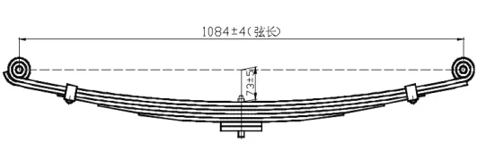 leaf spring Hino 500 heavy duty trailer truck leaf spring 48260